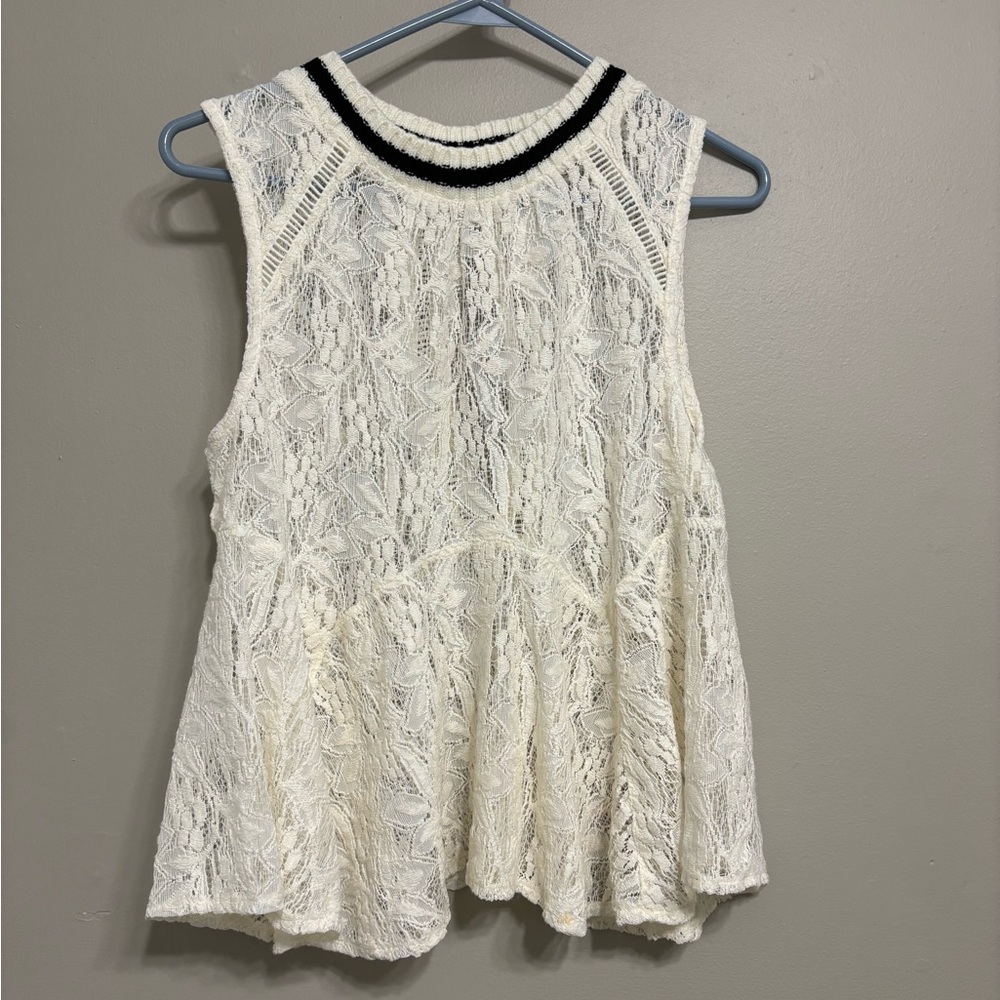 Free People Maisie Ivory Lace Tank Top. Womens size XS. NWT
